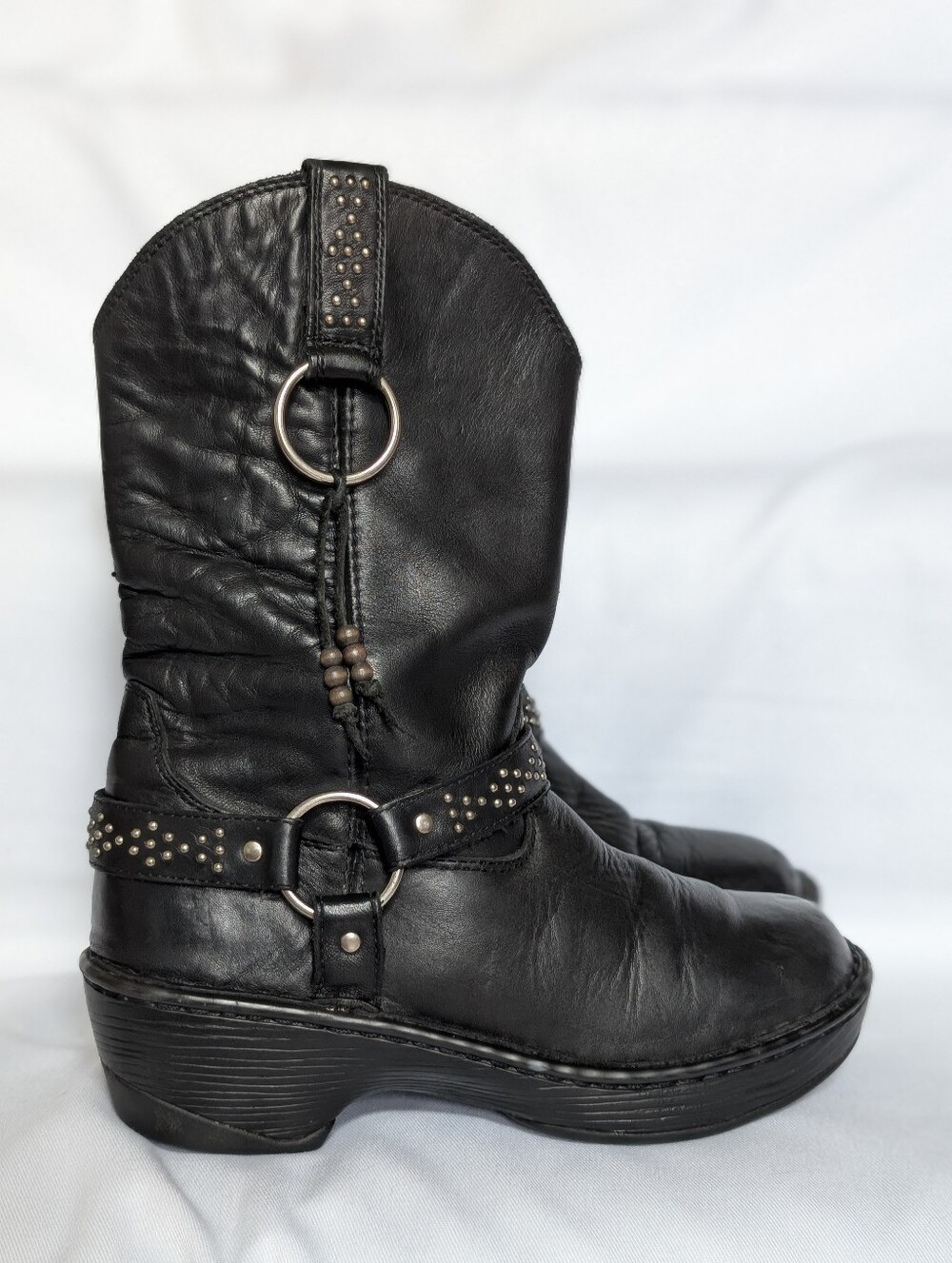 Durango Black Leather Harness Western Boots RD3860 Women’s Size 7.5